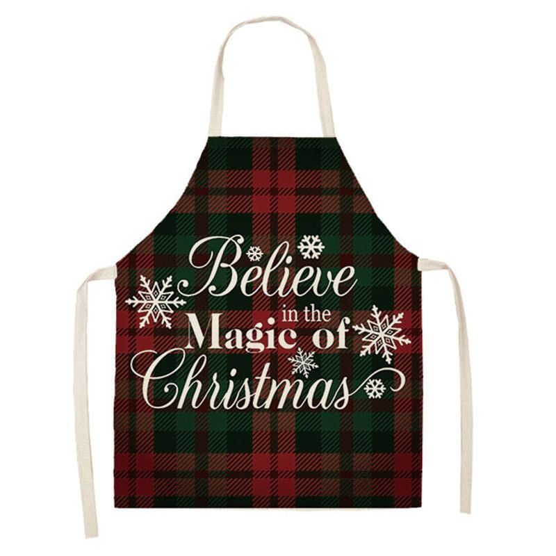 2 PCS Christmas Plaid Series Cleaning Overalls, Specification: 47 X 38cm(WQ-001303)