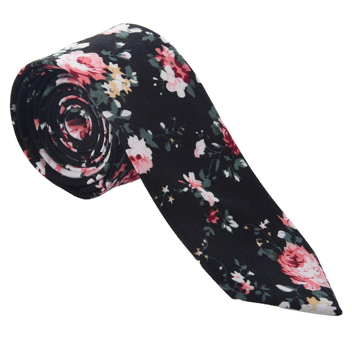 Classic Wedding Gifts Floral Print For Men Suit Neck Tie