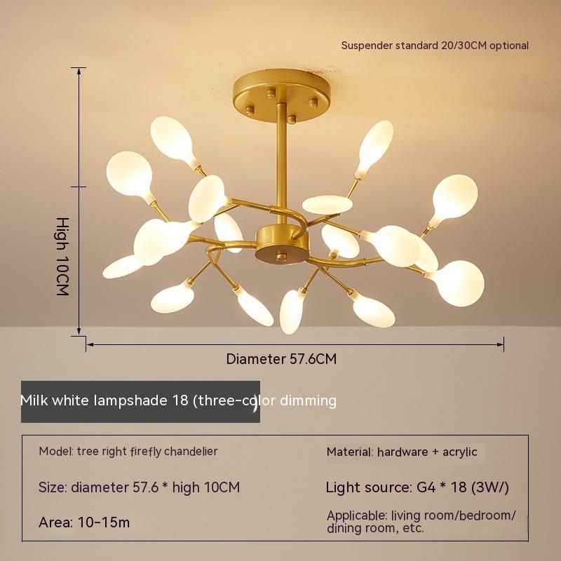 Modern minimalist firefly living room chandelier