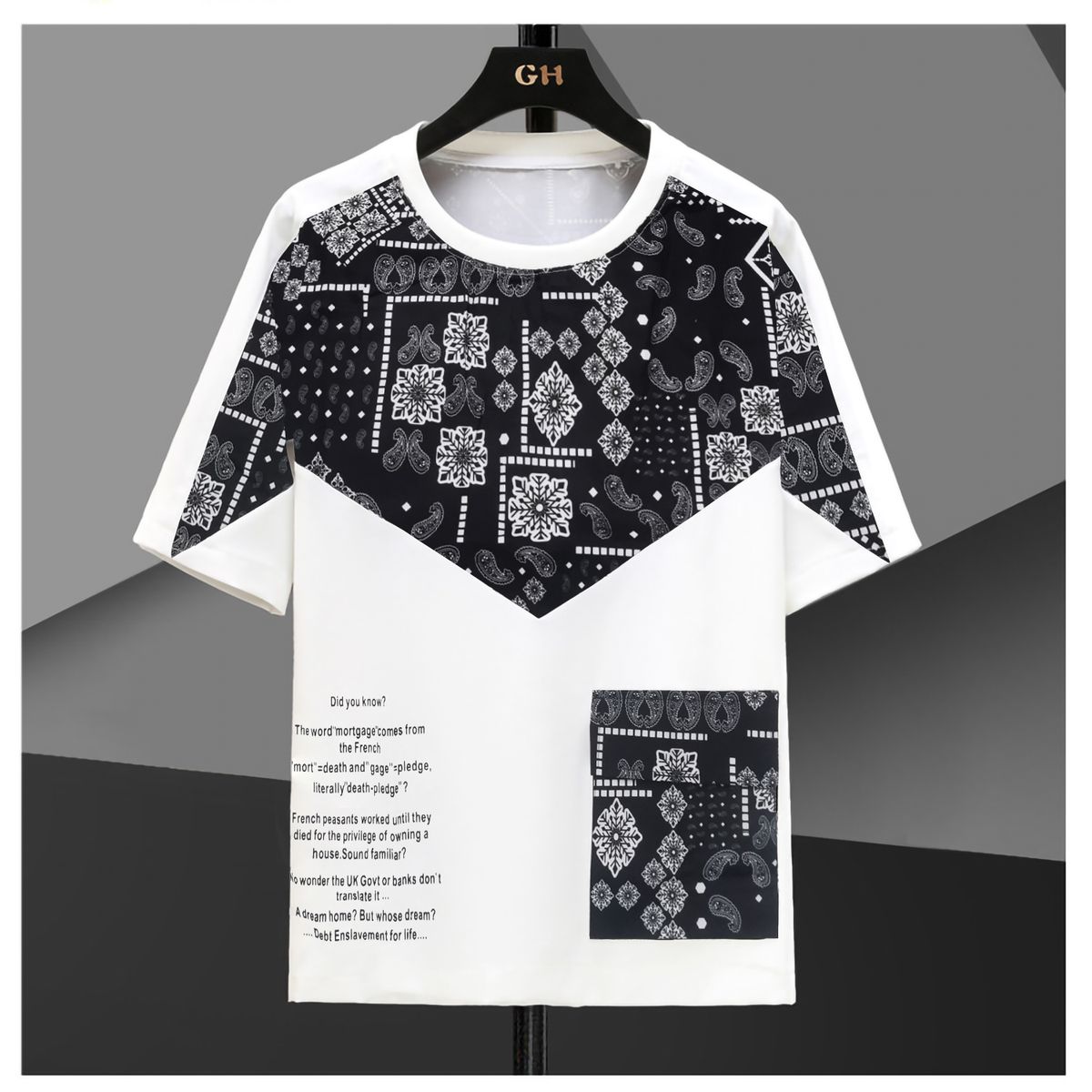 Cotton Shirts Men's Summer Shirts Short Sleeved Printed Shirts Young Men T-shirt