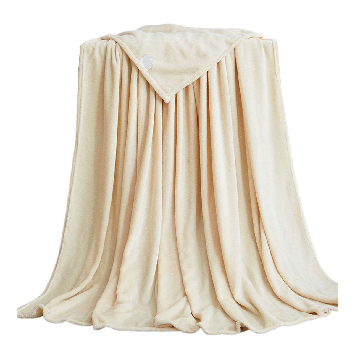 Coral Fleece Blankets Super Soft Shaggy Universal Solid-color Fleece Blankets For Sofa-Beige