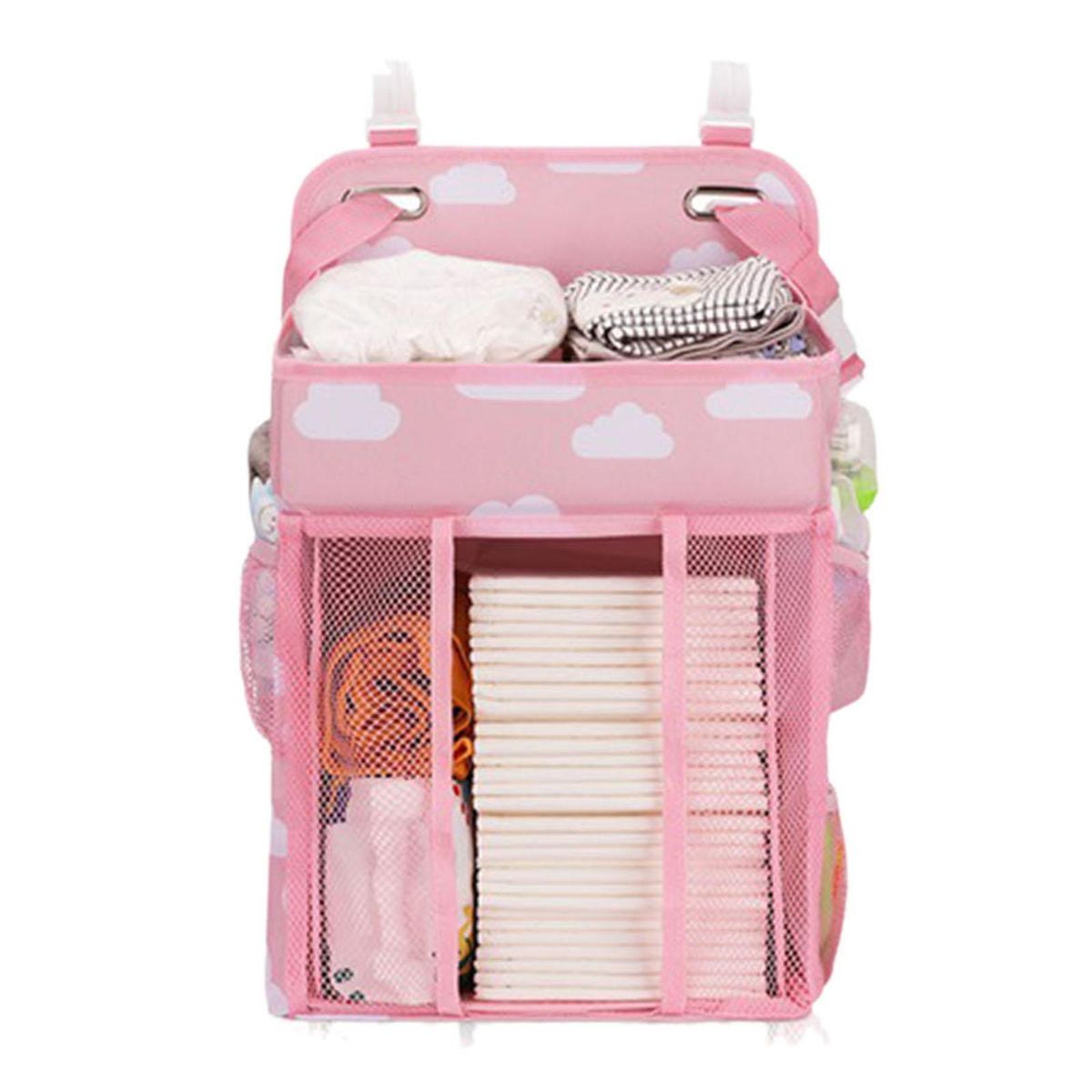 Bedside Bag, Storage Hanging Bag, Hanging, Pocket Pink
