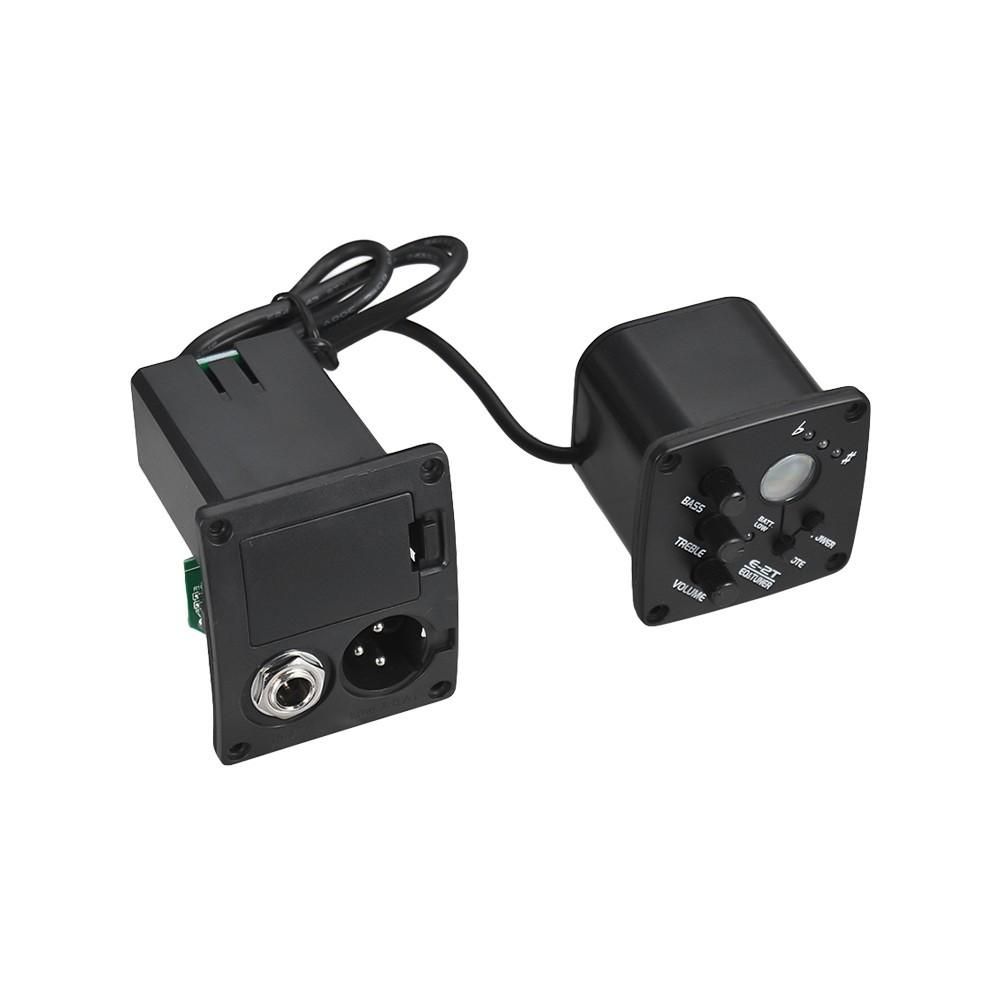 Acoustic Guitar 2-Band EQ Equalizer Tone and Volume Amplifier Preamp Piezo Pickup 6.35mm XLR with LCD Display