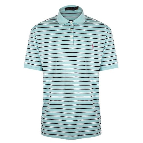 Men's Adirondack Stripe Polo Top - Mint