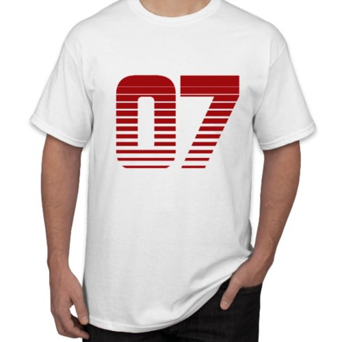 Number 07 Design Unisex T-shirt - White