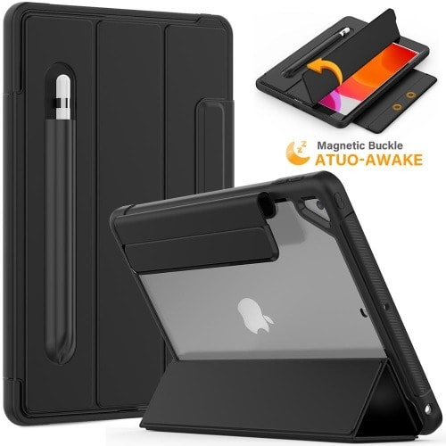 Magnetic Buckle Case For iPad 10.2 Inches - 8th Generation With Pen Holder