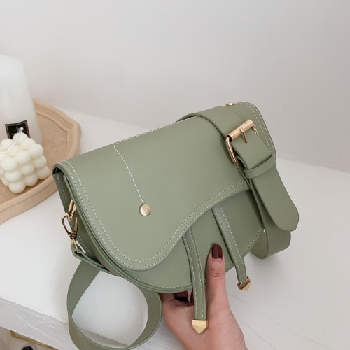 Woman Handbag Sling Bag Shoulder Tote Bag- Green