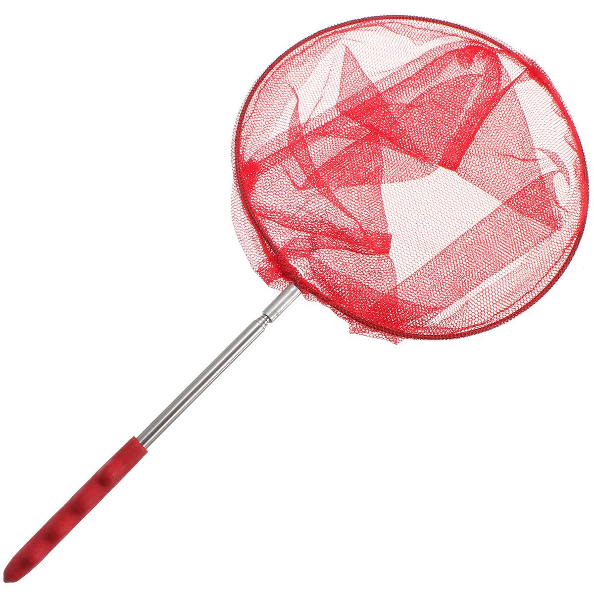 Stainless Steel Section Extendable Handle Pole Folding Net Accessory Kids Child Toy Butterfly Net Insect Bug Garden Tool Blue Gules