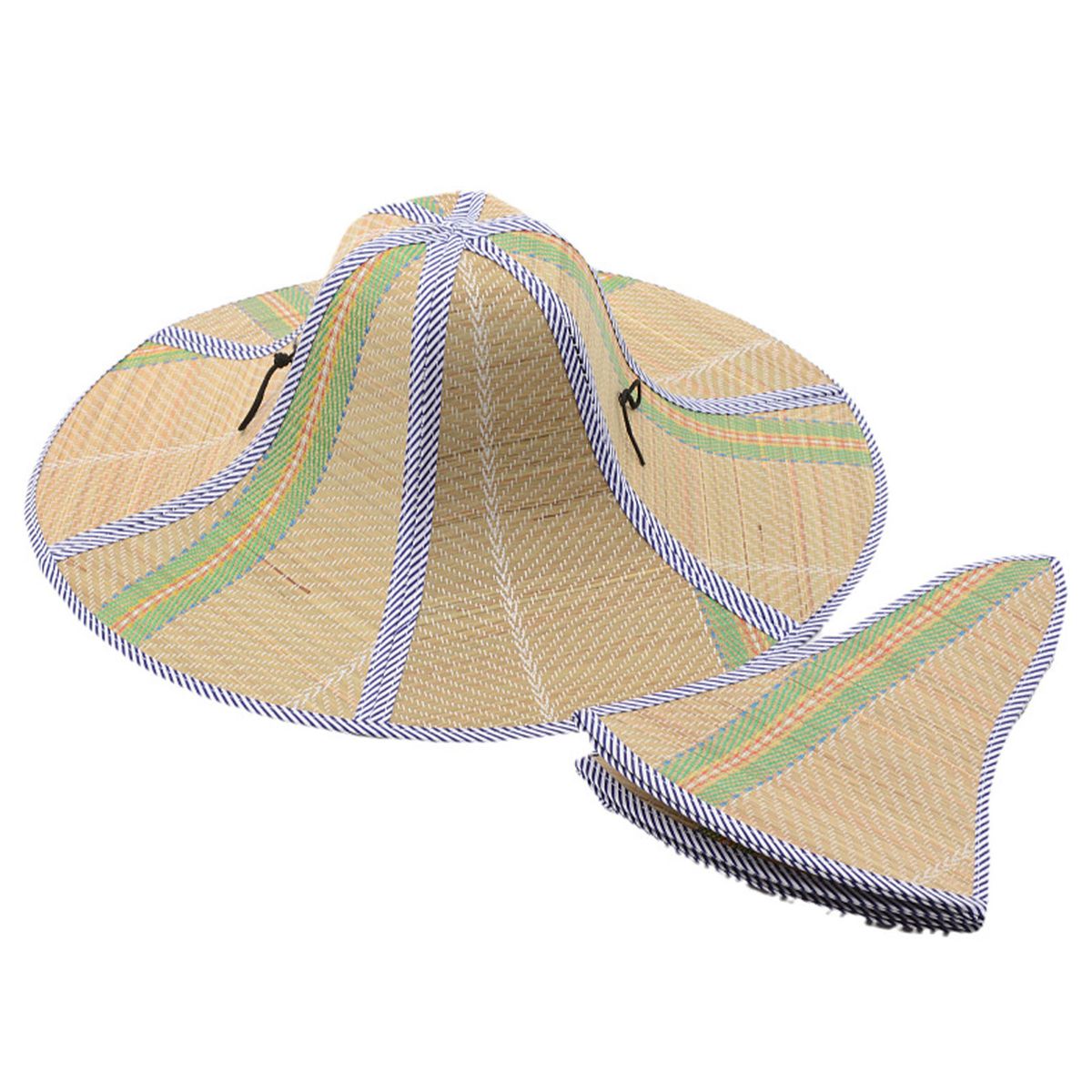 Chinese Style Bamboo Rattan Hats Retro Handmade Weave Straw Hat Tourism Rain Cap Dance Props Cone Fishing Sunshade Applied