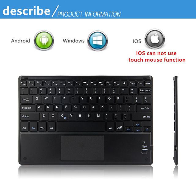 Touch Bluetooth Keyboard For Android Windows System Tablet