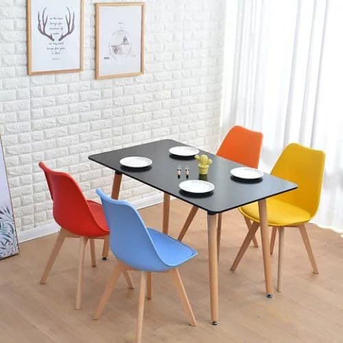 Coloured Luxury Dining Set Of Table & Chairs