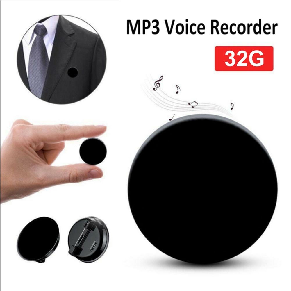 Q3 Badge Voice Recorder Silent Mini Digital Dictaphone With HD Mic Clip For Students 38 Hours Continuous Recording