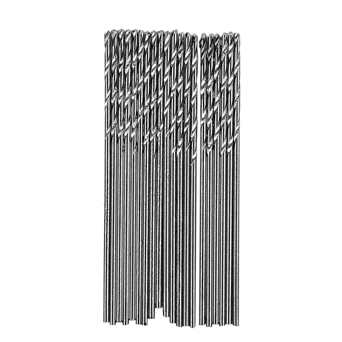 20 Pcs 0.5mm Diameter Straight Metal Spiral Twist Drill Bit