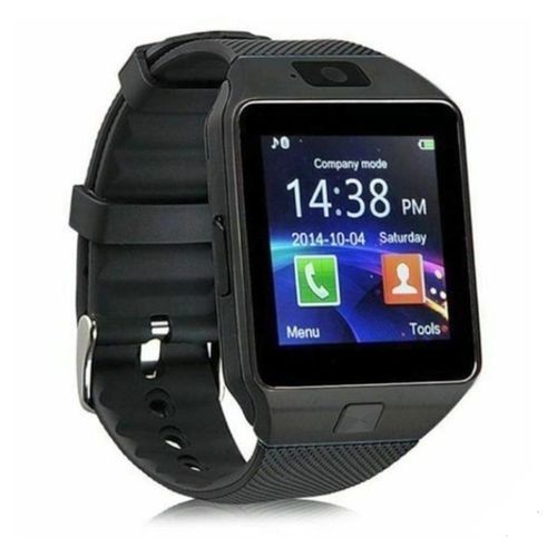 Digital Touch Screen Smart Watch DZ09 Q18 Bracelet Camera Bluetooth WristWatch SIM Card Smartwatch Ios Android Phones Support(#black)