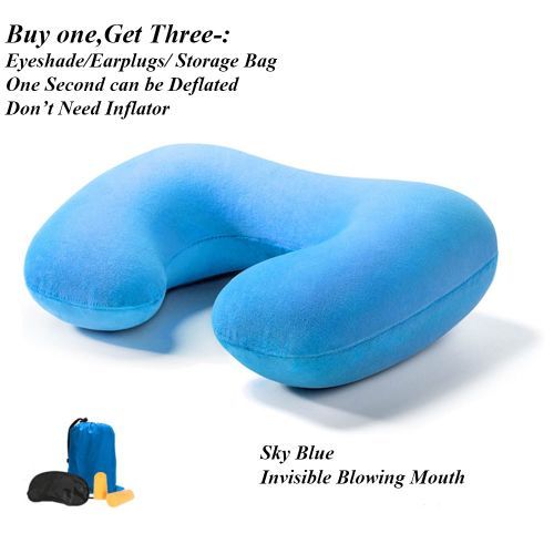 Washable U Shaped Travel Pillow Portable Velvet Neck Cushion