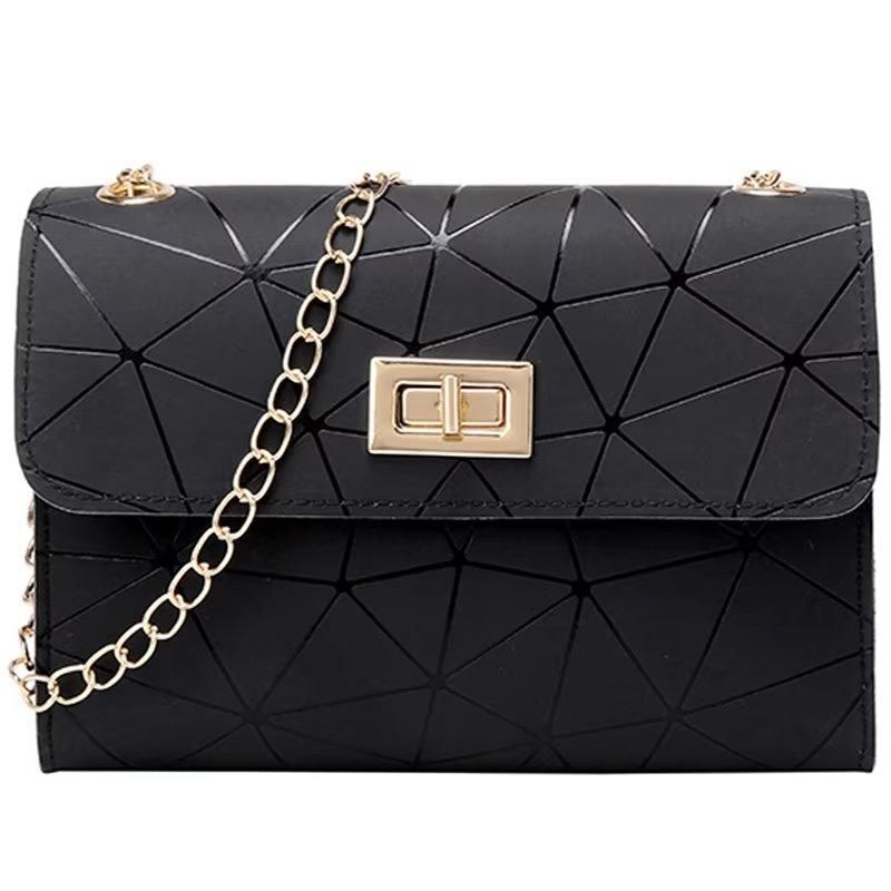 Ladies Portable Mini Hand Bag Leather Crossbody Bag Black