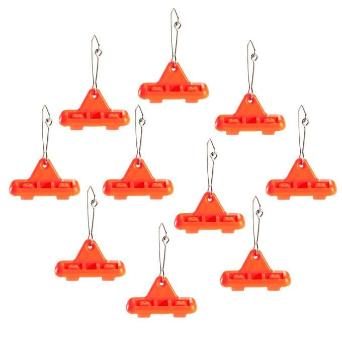 10PCS Subline Line Connector Sinkers Slider Double Locking Orange