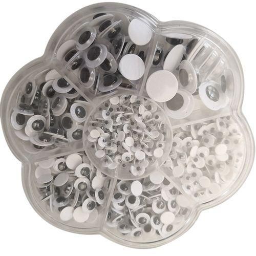 700 Pieces Round Wiggle Googly Eyes With Self