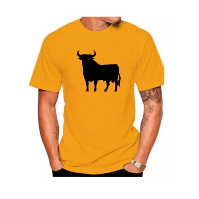 Deer Print T-Shirts -Yellow