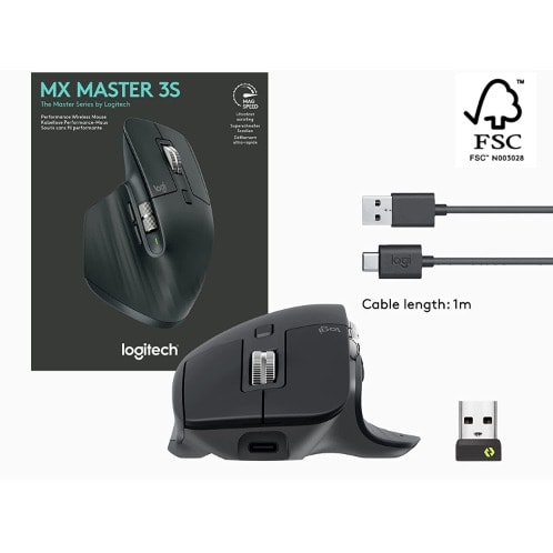 Mx Master 3s-wireless Performance Mouse With Ultra-fast Scrolling -Ergo - 8k Dpi - Track