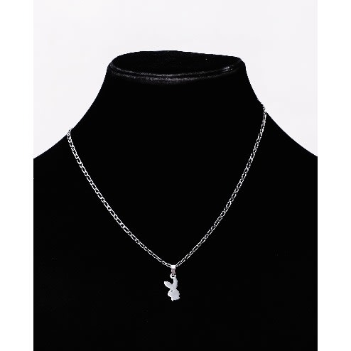 Stainless Men's Necklace With Playboy Bunny Pendant