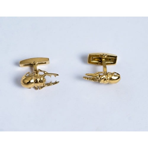 Scarab Beetle Cufflinks - Gold