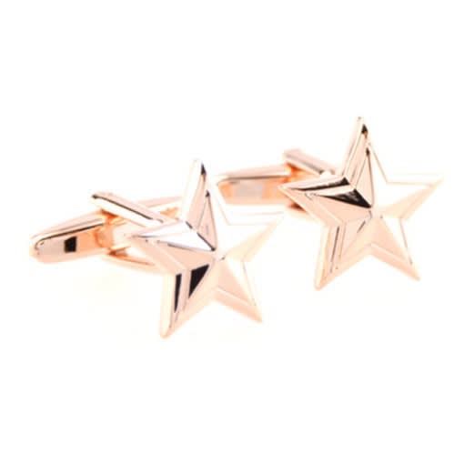French Golden Star Men's Cufflinks- With Gift Box