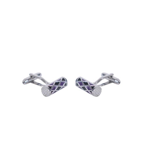 Dynamic Color Cylinder Shaped Cuff Link Multi Color Mc-6059