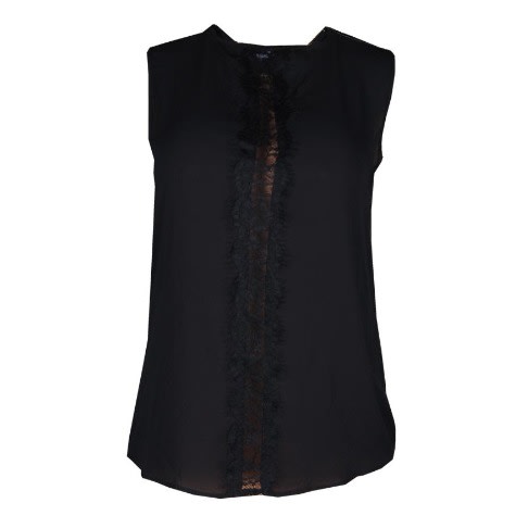 Ladies  Sleeveless Top - Black