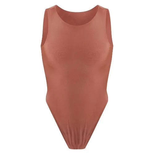Sleeveless Bodysuit - Brown