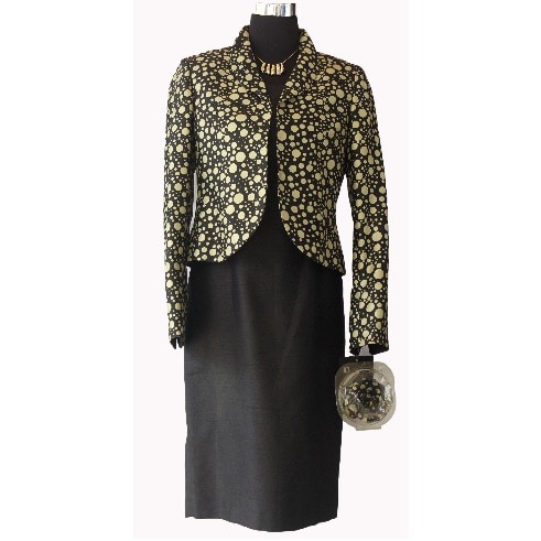 Le Suit Shatung Satin Dress Suit