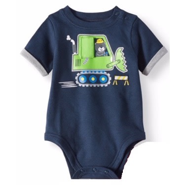 Baby Boy Applique Teddy Bear Bodysuit