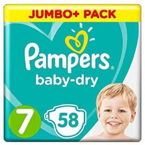 Baby-dry Size 7, (58 Count,)