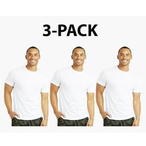 Round Neck T- Shirt For Men - White X 3