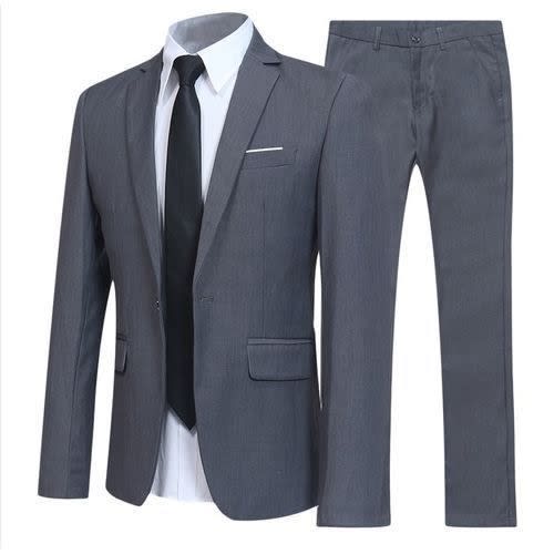 Grey Suit With Free Tie