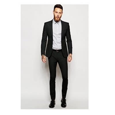 Die Camprie Men's Slim Fit Suit - Black