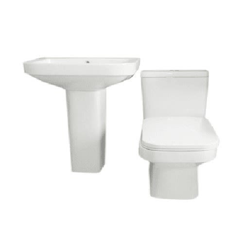 A& S Toilet Seat, Basin & Pedestal Stand