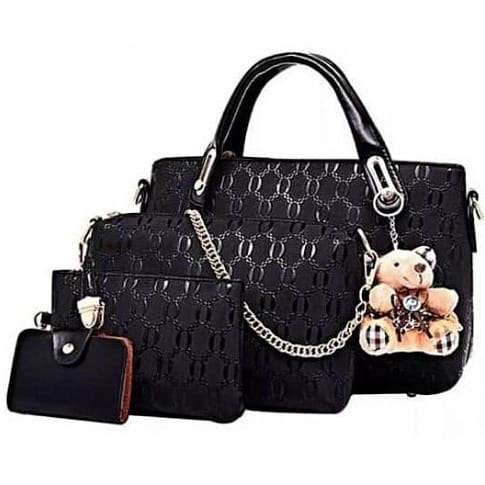 4 In 1 Ladies Handbag - Black