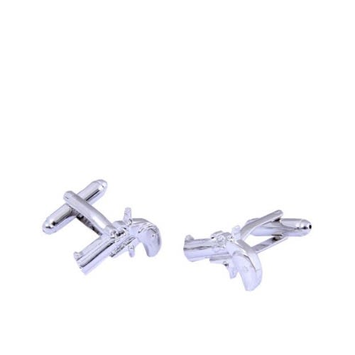Gunny Shaped Cufflinks - Silver - Mc-3990