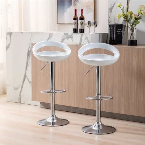 Open Barstool- Set Of 2 - White