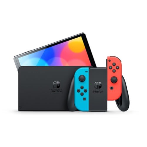 Switch Oled Model - Neon Blue And Red Joy-con, Black Dock - 2021