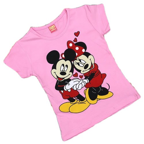 Mickey Print Top - Pink