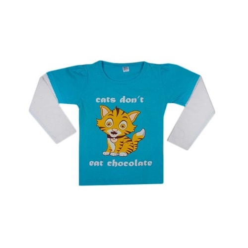Cats Don't Eat Chocolate Top - Blue