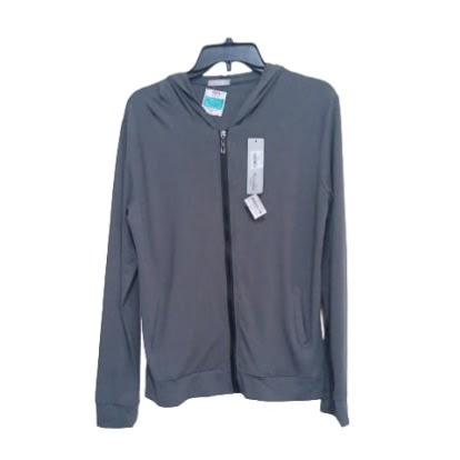Black Cardigan With Gray Button