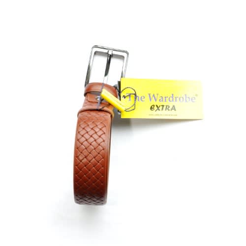 Men's Leather Draft Belt Light Brown-mb-9662