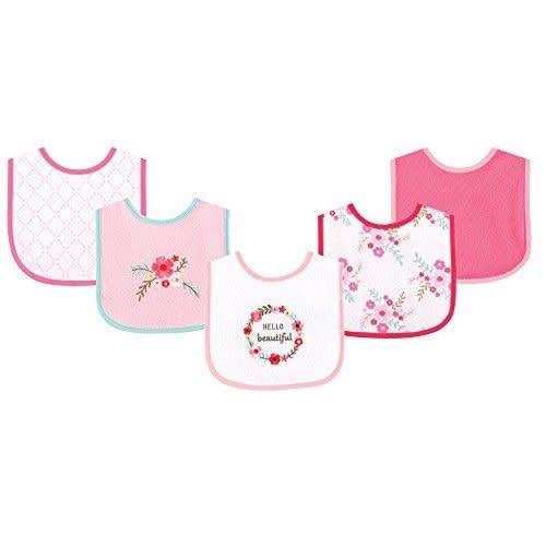5-In-1 Pack Baby Bibs - Pink Multicolour