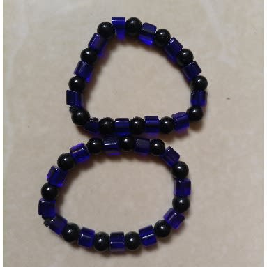 Unisex Glossy Bead Bracelets - 2pcs