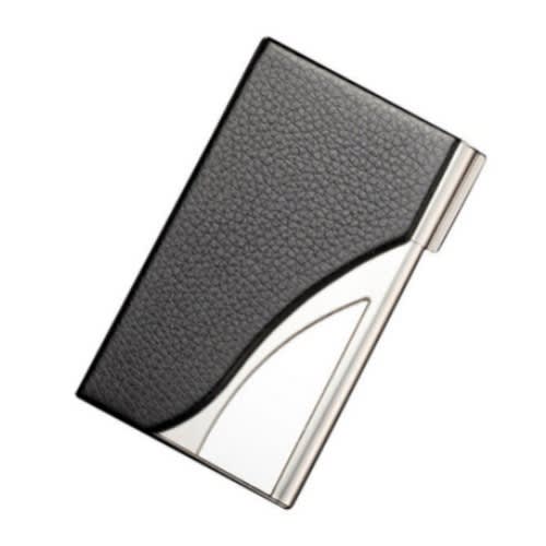 Executive Stainless Steel Business Card Holder Wallet-Black