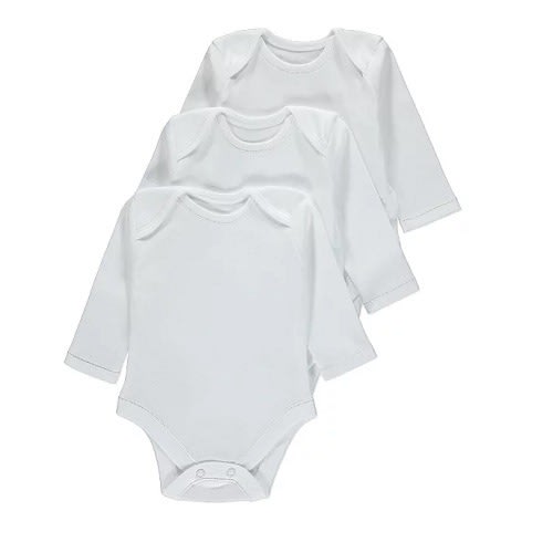 Baby Girls Strappy Bodysuits - 3 Pack