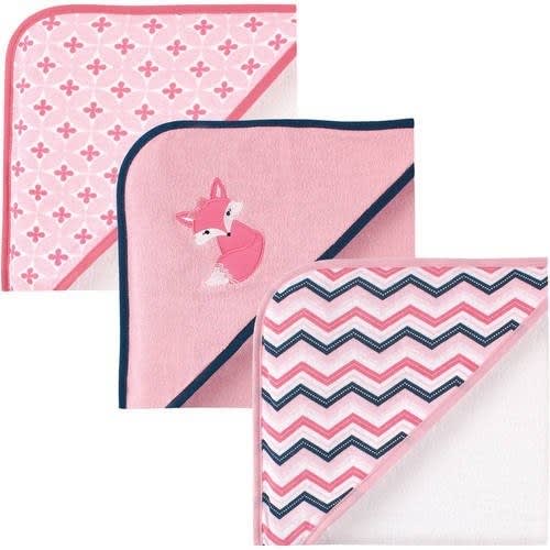 Baby Girls Hooded Bath Towel - Set Of 3